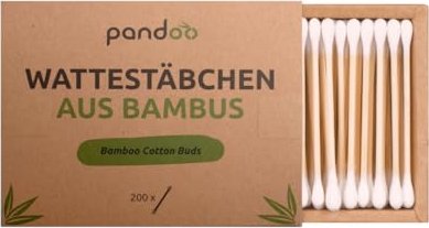 Pandoo Bambus-Wattestäbchen, 200 Stück