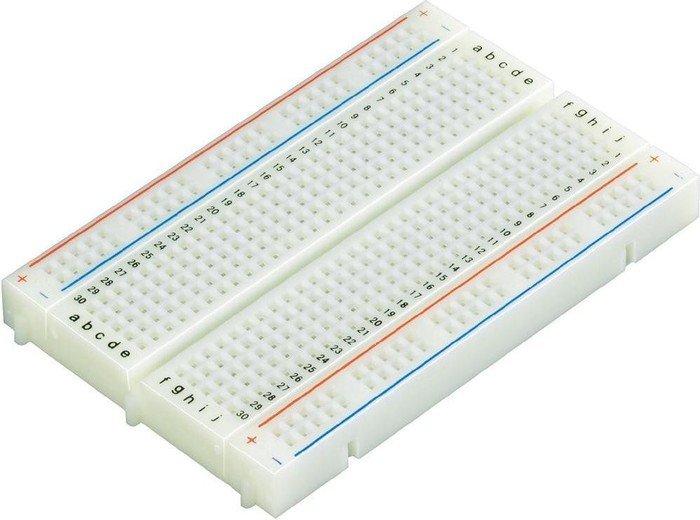 Breadboard, number of pins 400, 4 conductor rails, 82x55mm, white (various Manufacturer)