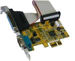Exsys EX-44171, port szeregowy/port równoległy, PCIe x1
