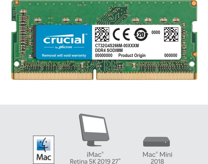 Crucial Memory for Mac SO-DIMM 32GB, DDR4-2666, CL19