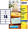 Avery-Zweckform etykiety adresowe format specjalny, 99.1x38.1mm, biały/przeźroczysty, 25 arkuszy (J8563-25)