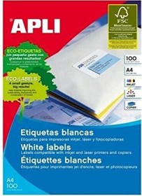 APLI etykiety, 105x74mm, biały, 100 arkuszy (01279)