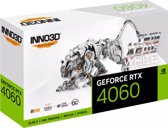 INNO3D GeForce RTX 4060 Twin X2 OC White, 8GB GDDR6, HDMI, 3x DP