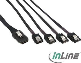 InLine mini SAS x4 [SFF-8087] auf 4x SATA Kabel, 0.75m