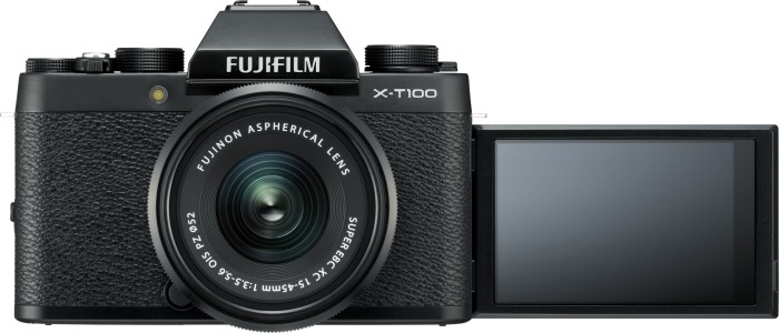 Fujifilm X-T100 schwarz mit Objektiv XC 15-45mm 3.5-5.6 OIS PZ