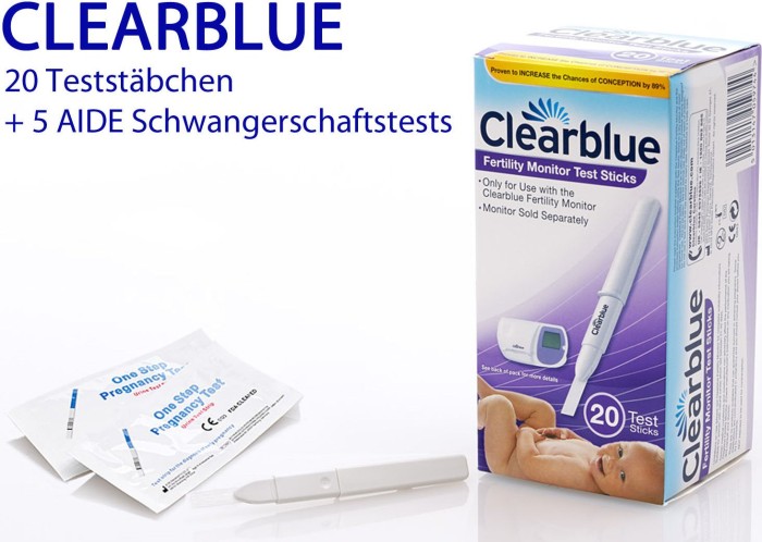 Clearblue Teststäbchen für Fertilitätsmonitor, 20 Stück