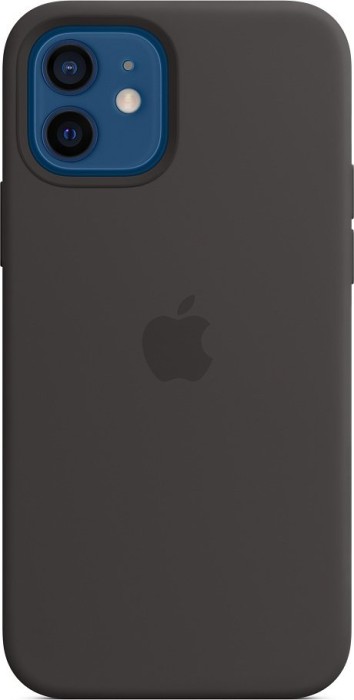 Apple Silikon Case mit MagSafe für iPhone 12/iPhone 12 Pro schwarz
