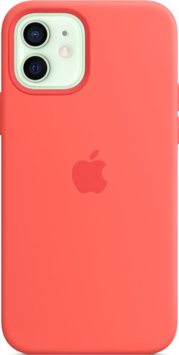 Apple Silikon Case mit MagSafe für iPhone 12/iPhone 12 Pro zitruspink