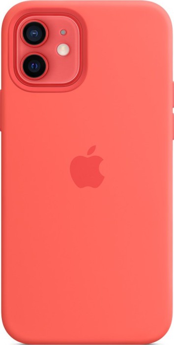 Apple Silikon Case mit MagSafe für iPhone 12/iPhone 12 Pro zitruspink