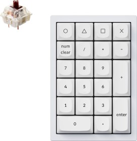 Keychron Q0 QMK Custom Number Pad, Shell White, Gateron G Pro BROWN, USB