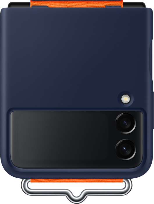 Samsung Silicone Cover with Strap für Galaxy Z Flip 3 Navy