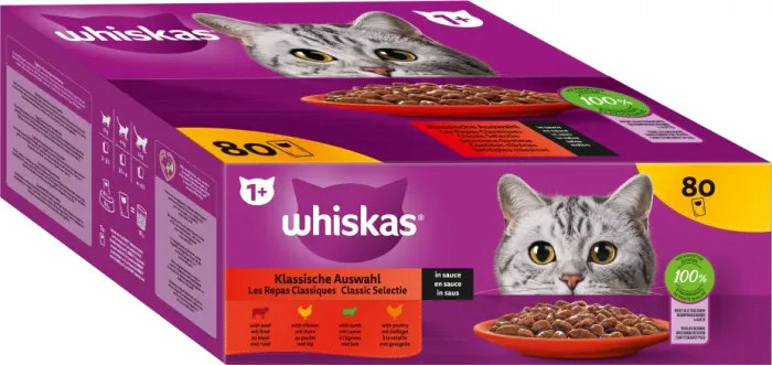 Whiskas Klassische Auswahl in Sauce Multipack, 6.8kg ...