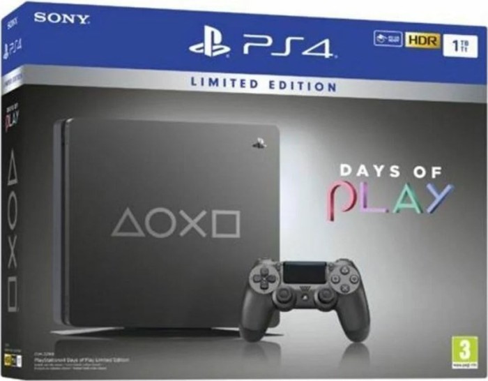Sony PlayStation 4 Slim - 1TB Days of Play Limited Edition grau