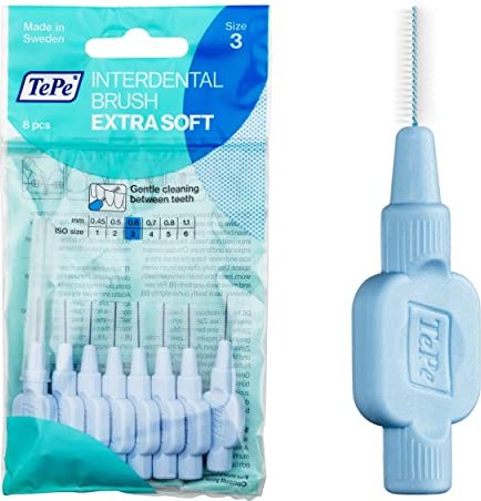 TePe x-soft szczoteczka do przestrzeni między zębami niebieski, 8 sztuk