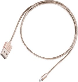 SilverStone CPU01 USB 2.0 Kabel, USB-A 2.0/USB 2.0 Micro-B, 1m, gold