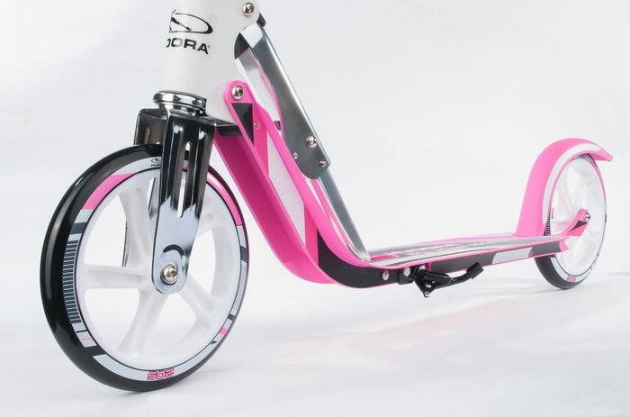 HUDORA Big Wheel Scooter 205 P2-03.3-2446 City-Scooter weiß/pink 14738 