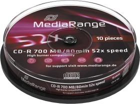MediaRange CD-R 80min/700MB, 52x, 10er Spindel