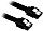 Sharkoon Sleeve Kabel SATA 6Gb/s, 0.3m, schwarz, mit Arretierung
