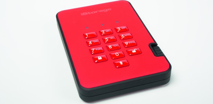 iPamięć masowa diskAshur 2 SSD czerwony 512GB, 2.5", USB-A 3.0