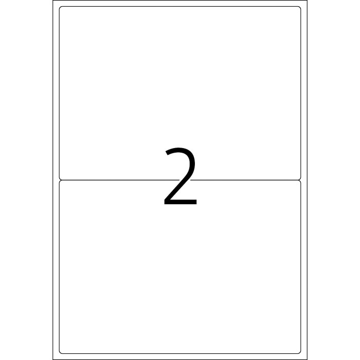 Herma etykiety imienne nić octanowa, 199.6x143.5mm, odklejane, biały, 25 arkuszy