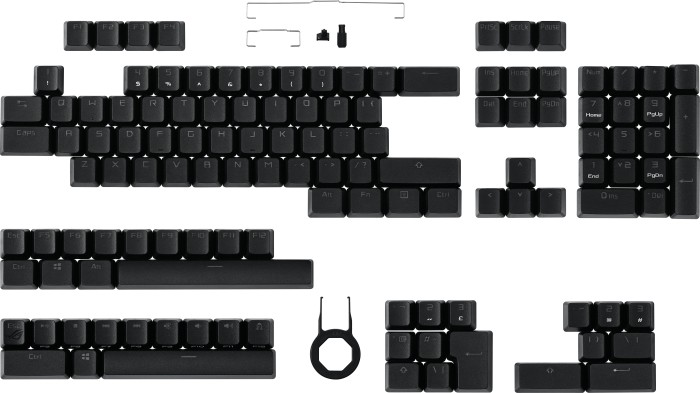 ASUS ROG Keycap zestaw, tworzywo sztuczne (PBT), czarny, przycisków - 125 (105+20)
