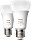 Philips Hue White and Color Ambiance 800 LED-Bulb E27 6.5W, 2er-Pack (929002489602)