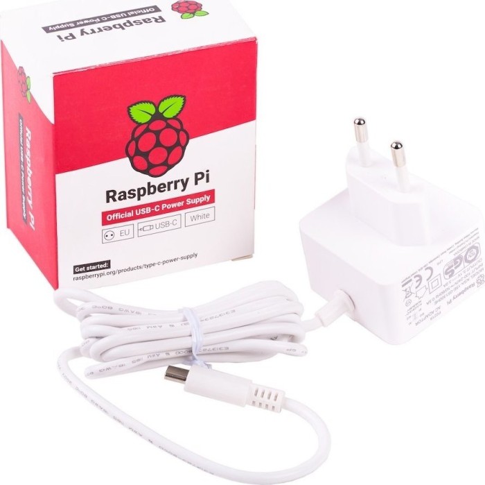 Raspberry Pi 4 Official Power Supply, 5.1V/3.0A, weiß