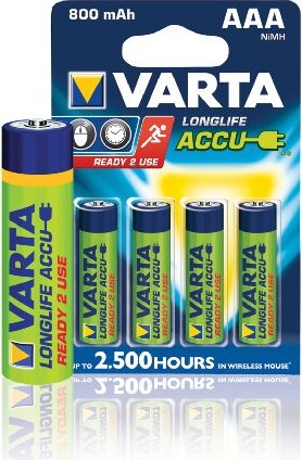 VARTA Piles Rechargeable AAA 1000mAh - 4pcs - Tecniba