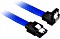 Sharkoon Sleeve Kabel SATA 6Gb/s, 0.3m, blau, gewinkelt mit Arretierung