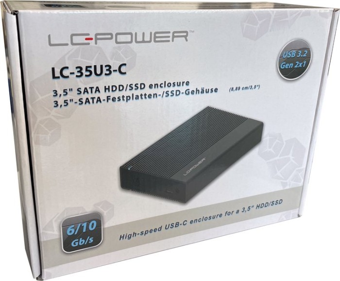 LC-Power LC-35U3-C, 3.5" USB-C-Festplattengehäuse, USB-C 3.1