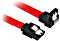 Sharkoon Sleeve Kabel SATA 6Gb/s, 0.3m, rot, gewinkelt mit Arretierung