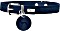 Hunter Aalborg Hundehalsband, Leder, schlicht, robust, komfortabel, 47 S-M, dunkelblau (68333)