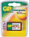 GP Batteries Rechargeable 9V-Block NiMH 200mAh