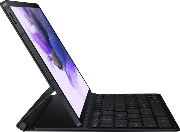 Samsung EJ-DT730 Book Cover Keyboard Slim für Galaxy Tab S7+ / Tab S7 FE / Tab S8+, schwarz, DE