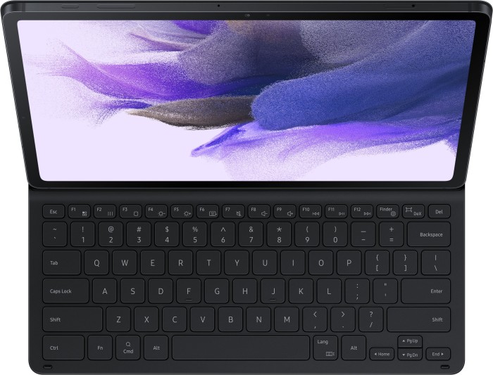 Samsung EJ-DT730 Book Cover Keyboard Slim für Galaxy Tab S7+ / Tab S7 FE / Tab S8+, schwarz, DE