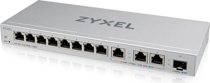 ZyXEL XGS1250 Desktop Gigabit Smart switch, 11x RJ-45, 1x SFP+