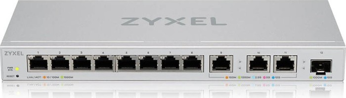 ZyXEL XGS1250 Desktop Gigabit Smart switch, 11x RJ-45, 1x SFP+