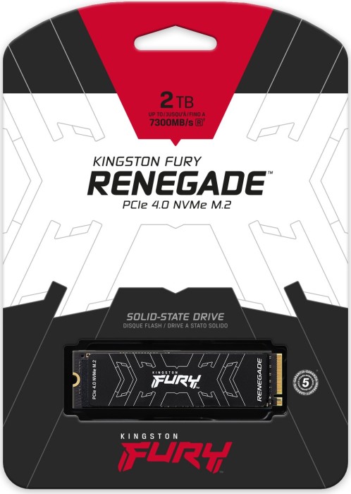 Kingston FURY RENEGADE SSD 2TB, M.2 2280/M-Key/PCIe 4.0 x4, Kühlkörper