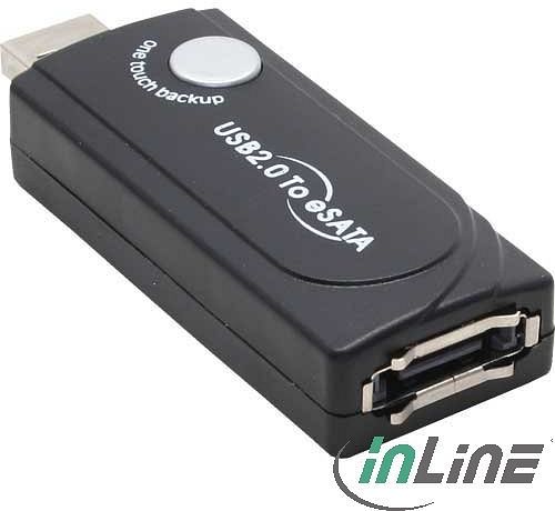 InLine USB 2.0 Adapter, Stecker A auf eSATA Buchse