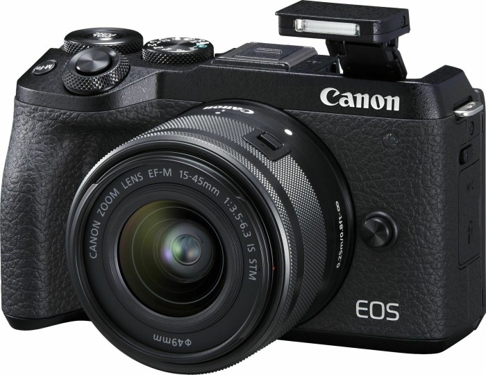 Canon EOS M6 Mark II schwarz mit Objektiv EF-M 15-45mm 3.5-6.3 IS STM