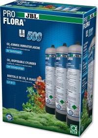 JBL Pro Flora u500 CO2 Druckflasche, Einweg, 1500g [3x 500g]