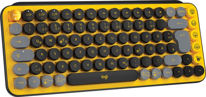 Logitech POP Keys Wireless Mechanical keyboard, Blast, TTC BROWN, Logi Bolt, USB/Bluetooth, DE