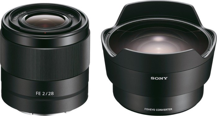 Sony FE 28mm 2.0 w tym SEL057FEC konwerter fisheye