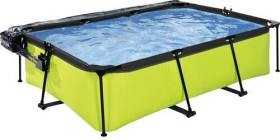 Lime Pool mit Filterpumpe und Abdeckung 220x150x65cm