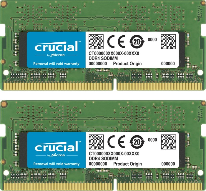 Crucial SO-DIMM Kit 16GB, DDR4-2400, CL17-17-17 (CT2K8G4SFS824A)