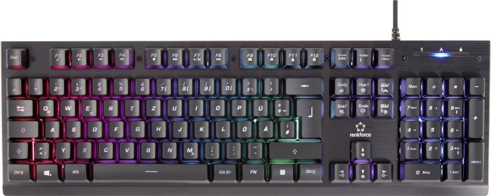 Renkforce RF-GMK-250 Gaming Tastatur, schwarz, LEDs  ...