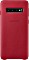 Samsung Leather Cover für Galaxy S10 rot (EF-VG973LREGWW)