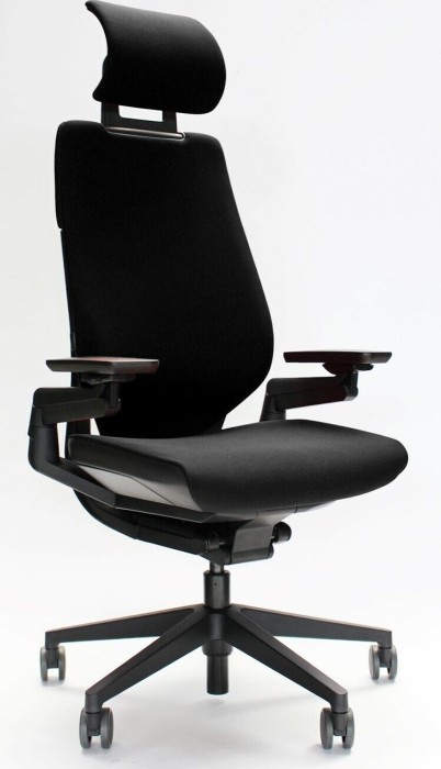 Steelcase Gesture Bürostuhl mit Kopfstütze, schwarz