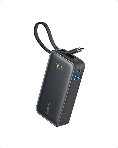 Anker Nano Power Bank (30W, Built-In USB-C Cable) schwarz
