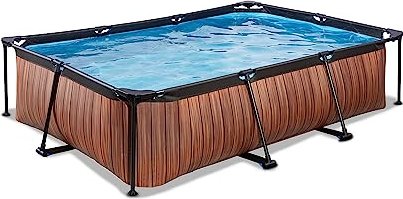Exit Toys Wood Pool with Filter pump 300x200x65cm